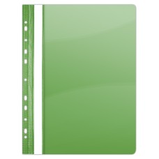 Skoroszyt DONAU, PVC, A4, twardy, 150/160mikr., wpinany, zielony