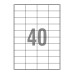 Etykiety samoprzylepne uniwersalne OFICIO 40 etykiet na arkuszu, 52,5x29,6mm, ark.100