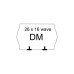 Etykieta cenowa DM na roli EMERSON 26x16mm, wave dwurzędowa, biała