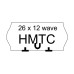 Etykieta cenowa HMTC na roli EMERSON 26x12mm wave, jednorzędowa, żółta