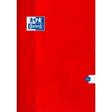 Brulion A4, 96 kart., OXFORD ESSE, kratka z marginesem, czerwony