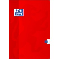 Zeszyt A4, 60kart., OXFORD ESSE, kratka z marginezem, czerwony