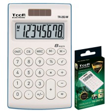 Kalkulator kieszonkowy TOOR TR-252-W 8-pozycyjny, 2 typy zasilania