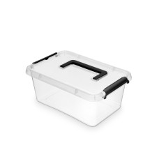 Pojemnik do przechowywania MOXOM Simple box, 4,5l, z rączką, transparentny