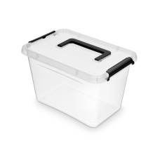 Pojemnik do przechowywania MOXOM Simple box, 6,5l, z rączką, transparentny