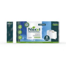 Papier toaletowy Nexxt STANDARD 2war,cel,biały,15mb,150list, 2x15g/m2, op=8zg.x8rol