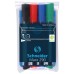 Zestaw markerów do tablic SCHNEIDER Maxx 290, 2-3mm, 4 szt., pudełko z zawieszką, mix kolorów