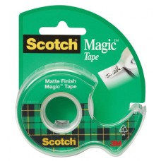 Taśma biurowa matowa SCOTCH Magic 19x7,5 z dyspenserem